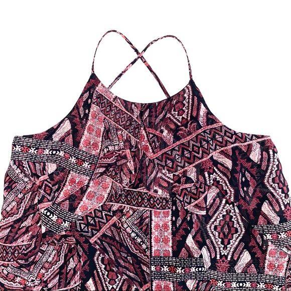 BCBGeneration Tribal Ikat Flutter Crossback Mini Dress Size Medium - Picture 4 of 16
